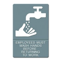 Headline® Sign ADA Sign, EMPLOYEES MUST WASH HANDS