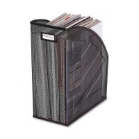 Rolodex Nestable Rolled Mesh Steel Jumbo Magazine File Black 