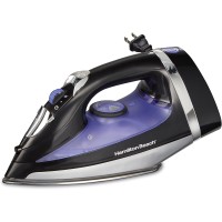 Hamilton Beach 8' Rectractable Cord Steam Iron & Garment Steamer w/ Smooth Press Stainless Steel Soleplate - 1200 Watts 