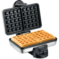 Hamilton Beach Belgian Mini Waffle Maker with Non-Stick Plates - Stainless Steel (700W)