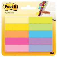 Post-it® Page Flag Markers, Assorted Bright Colors, 50 Sheets/Pad, 10 Pads/Pack
