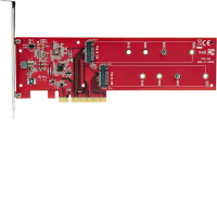 StarTech Dual M.2 PCI Express SSD Adapter Card PCIe x8 x16 to Dual NVMe or AHCI M.2 SSDs