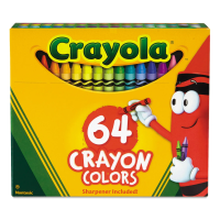 Crayola Classic Color Small Crayons in Flip-Top Pack with Sharpener - 64 Colors/Pack (CYO52064D)
