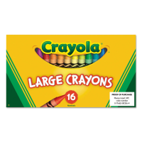 Crayola Large Crayons Lift Lid Box, 16 Colors/Box (CY52-0336)