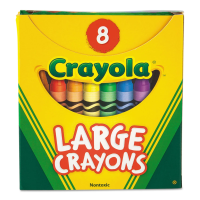 Crayola Large Crayons Lift Lid Box, 8 Colors/Box (CYO520080)