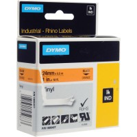 DYMO VINYL 24MM IND WHT/ORG