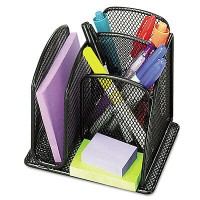 Safco Compact Mesh Desk Organizer - Black