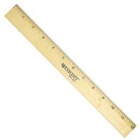 Westcott Acme Wood Ruler with Single Metal Edge 12"