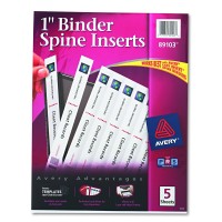 AVERY BINDER SPINE INSERTS 1 IN