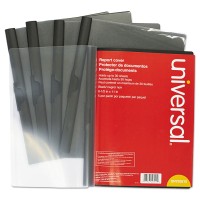 Universal® Plastic Report Cover w/Clip, Letter, Holds 30 Pages - 1x