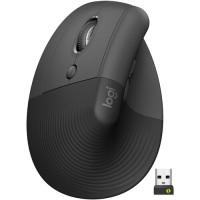 Logitech Lift Vertical Left Handed Ergonomic Wireless Mouse - Graphite 