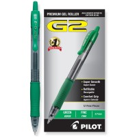PILOT PEN G2 PREMIUM GEL 7MM GREEN 12X