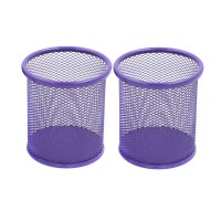 MESH STEEL PEN HOLDER PURPLE