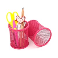 MESH STEEL PEN HOLDER PINK