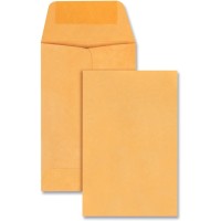 Universal #1 Round Flap Gummed Kraft Coin Envelope 2.25 in. x 3.5 in. - Light Brown - 250/Box (UNV35304)