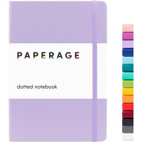Paperage Hardcover Medium Dotted Journal Notebook - 160 Pages, 100 gsm, 5.7" x 8" - Lavender 