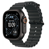 Apple Watch Ultra 3 49mm Titanium Case with Black Ocean Band - Black (GPS+Cellular)