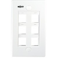 NEXXT WALL PLATE 6 PORT