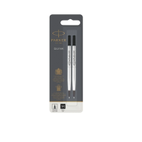 Parker Quink Rollerball Refill - Black Ink Medium (2 Pack)