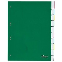 DURABLE INDEX SET 10TAB GREEN A4
