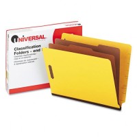 UNIVERSAL CLASS FOLDER LEGAL 6 SECTOR YELLOW 10 PIECES