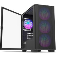 Montech Air 100 ARGB Micro-ATX Tower - Four ARGB Fans