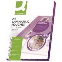 Q-Connect A4 Laminating Pouches 125x2 Micron - Pack of 100