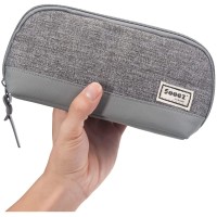 Sooez High Capacity Pen Case Durable Pencil - Grey