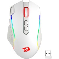 Redragon M810 Taipan Pro Wireless Gaming Mouse - 8 Macro Buttons - White