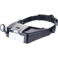 SE Illuminated Dual Lens Flip-In-Head Magnifier Adjustable Headlamp - 4.5x Loupe Magnifying Glass