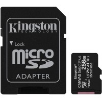 Kingston 256GB microSDXC Canvas Select Plus 100MB/s Read A1 Class 10 UHS-I Memory Card + Adapter (SDCS2/256GB)