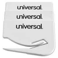 Universal® Letter Slitter Hand Letter Opener With Concealed Blade - White Universal® Letter Slitter Hand Letter Opener With Concealed Blade - White