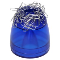 Durable Paper Clip Holder Transparent - Blue