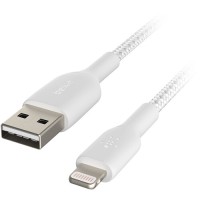 Belkin BoostCharge Braided Lightning to USB-A Cable - 1m / 3.3ft - White 