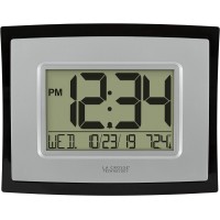 La Crosse Technology Digital Wall Clock - Silver (WT-8002U)