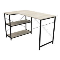 xTech 47" L-Shaped Gaming Computer Desk - Dark Sonoma Oak (XTF-CD186)