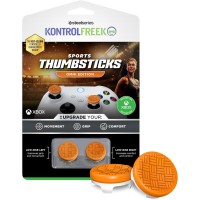 KontrolFreek Omni 2 Low Rise Concave Performance Thumbsticks - Xbox One & Xbox Series X Controller – Orange & White 