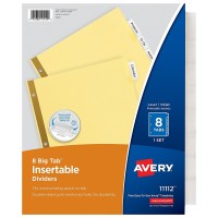 AVERY INDEX BNDR DIVIDERS 8TAB