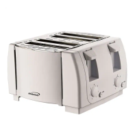 Brentwood 4-Slice Cool Touch Toaster - White 
