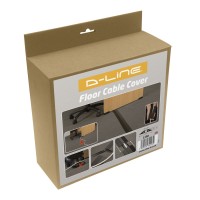 D-Line FC68B Linkable Floor Cord Cover Heavy Duty Cord Protector | Protect Cords and Prevent a Trip Hazard | 6 Foot Length | Cable Cavity 9/16” (W) x 5/16” (H) | Black