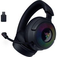Razer Kraken V4 Wireless Gaming Headset - Super Wideband Mic with 9 Zone Chroma RGB Lighting