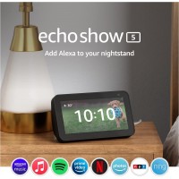  Echo Show 5 -- Smart display with Alexa – stay connected with video calling - Charcoal