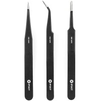 iFixit Precision Tweezers Set - Extra Fine Angled Blunt Tips 