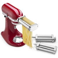 KitchenAid Stand Mixer Attachment Pasta Roller & Cutter, 3-Piece Set - Stainless Steel