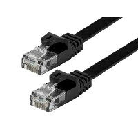 Monoprice Flat CAT6 Snagless Ethernet RJ45 UTP Patch Cable - 3 Feet / 0.9m - Black 