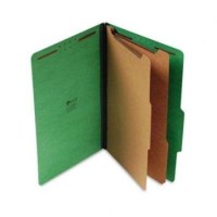 UNIVERSAL CLASS FOLDER LEGAL 6 SECTOR GREEN -SINGLE PIECE