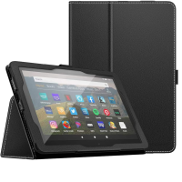 MoKo Case Compatible with All-New Kindle Fire HD 8 Tablet and Fire HD 8 Plus Tablet (10th Generation, 2020 Release),Slim Folding Stand Cover with Auto Wake/Sleep - Black 