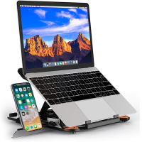 BESIGN Adjustable Laptop Stand, Ergonomic Riser Notebook Computer Holder Stand Compatible with Air, Pro, Dell XPS, HP, Lenovo More 10-15.6inch Laptops, Black