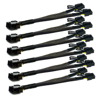 PCI-e 6 Pin to Dual PCIe 8 Pin (6+2) Graphics Card PCI Express Power Adapter GPU VGA Y-Splitter Extension Cable Mining Video Card Sleeved Power Cable 9 inches