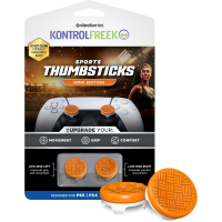 KontrolFreek Omni for PlayStation 5 (PS5) and PlayStation 4 (PS4) | Performance Thumbsticks | 2 Low-Rise Concave | Orange/White